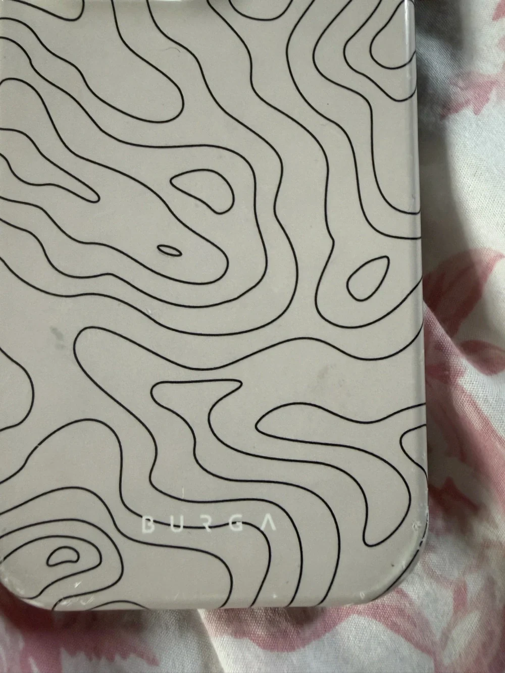Beige Topographic iPhone 13/14 Case - Beige Protective Cover